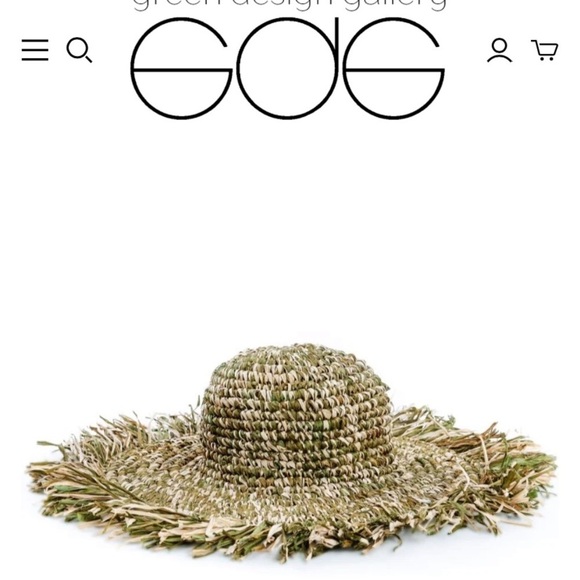 Anthropologie Lusana Raffia fiesta hat green cream one size new